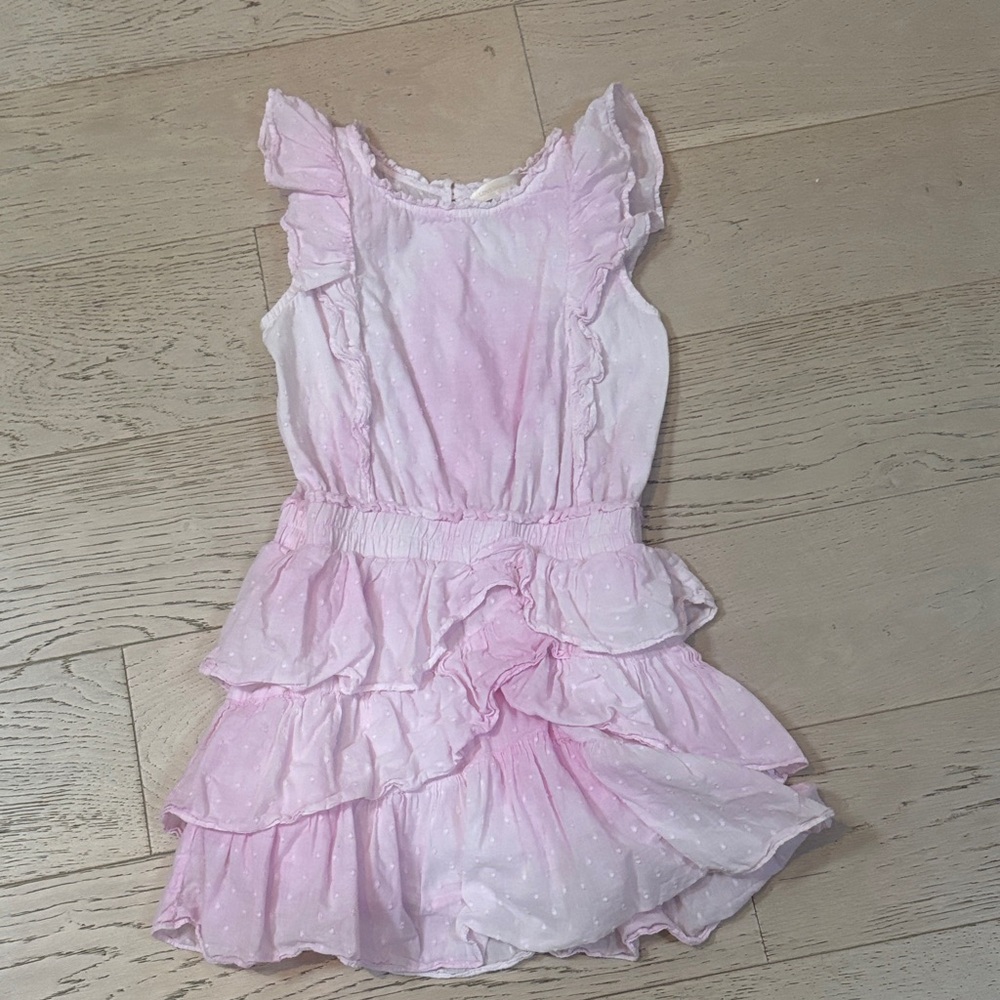 LoveShackFancy Light Pink Ruffled Dress